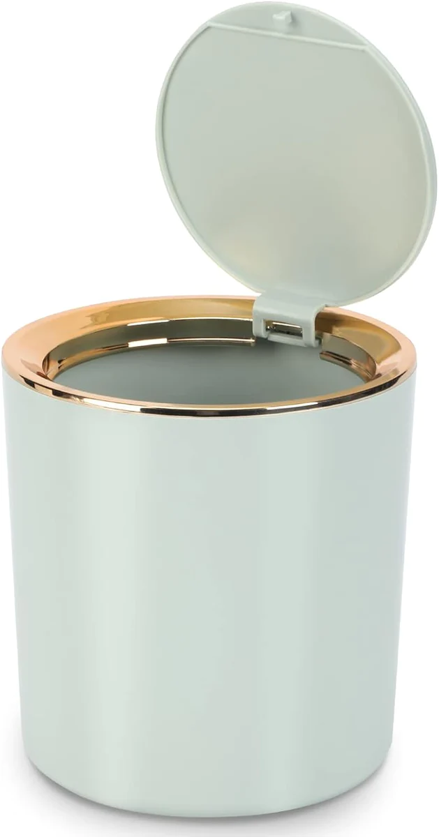 Poubelle de Table avec Couvercle de 2,6L vert clair Vendos85