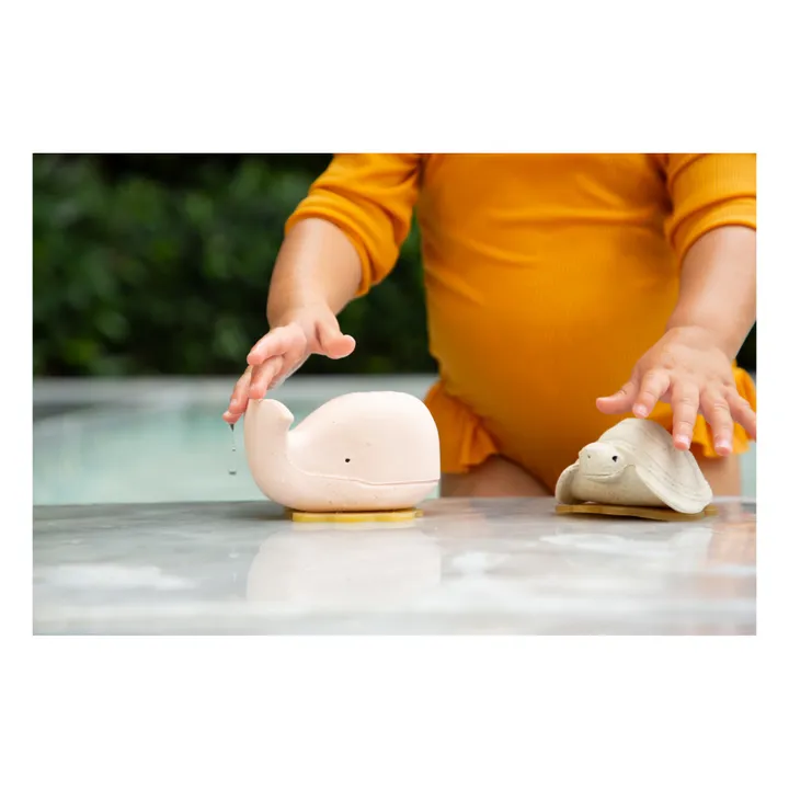 Hevea Coffret de jouets pour le bain upcyclés - Tortue & Baleine | Rose