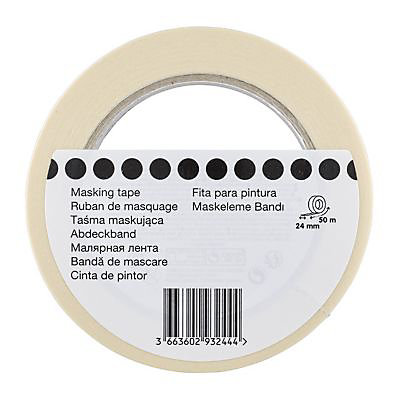 Ruban de masquage lignes droites 50 m x 24 mm - 1 rouleau