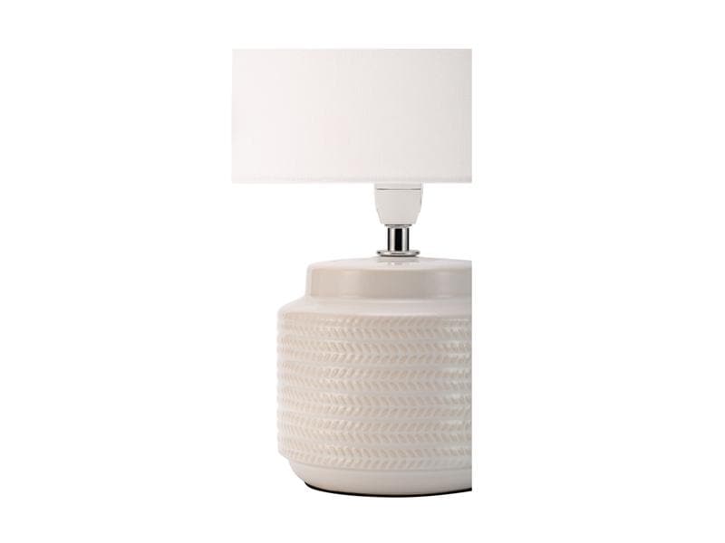 Pauleen Tischleuchte Bright Soul, E14, Beige Schreibtischleuchte aus Stoff/Keramik