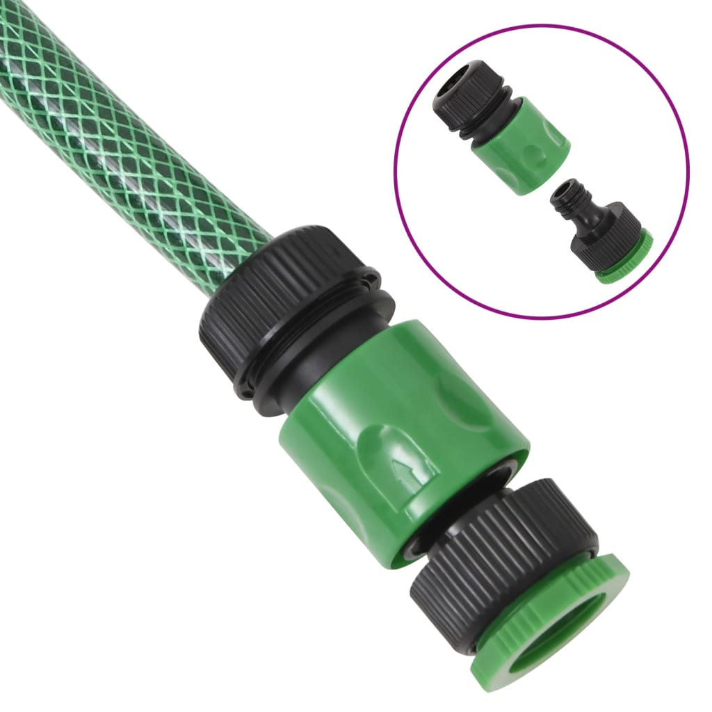 Tuyau d'arrosage avec jeu de raccords vert 0,6