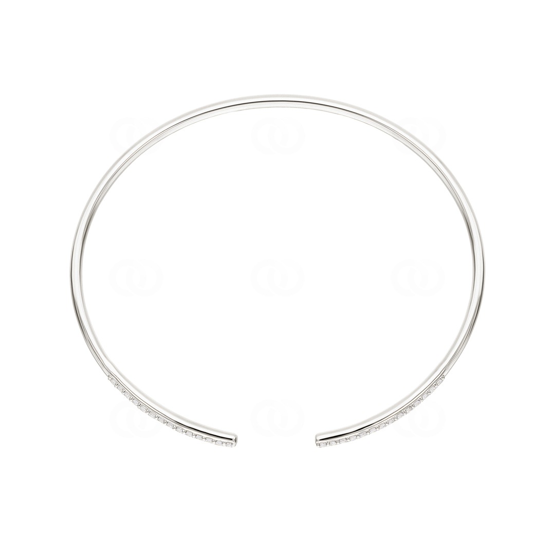 0.33 Karat Diamantarmreif offen 750/18 K Weissgold