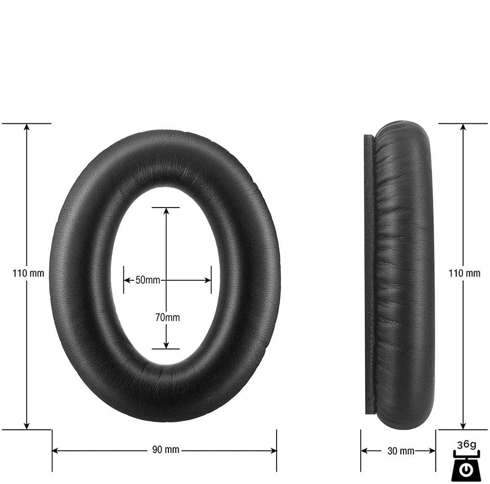 (2er Set) Bose Quietcomfort 2/15/25/35 Ae2 Ae2i Ae2w, Bose SoundTrue Kopfhörer Ersatz Ohr Polster Kissen - Dunkelblau