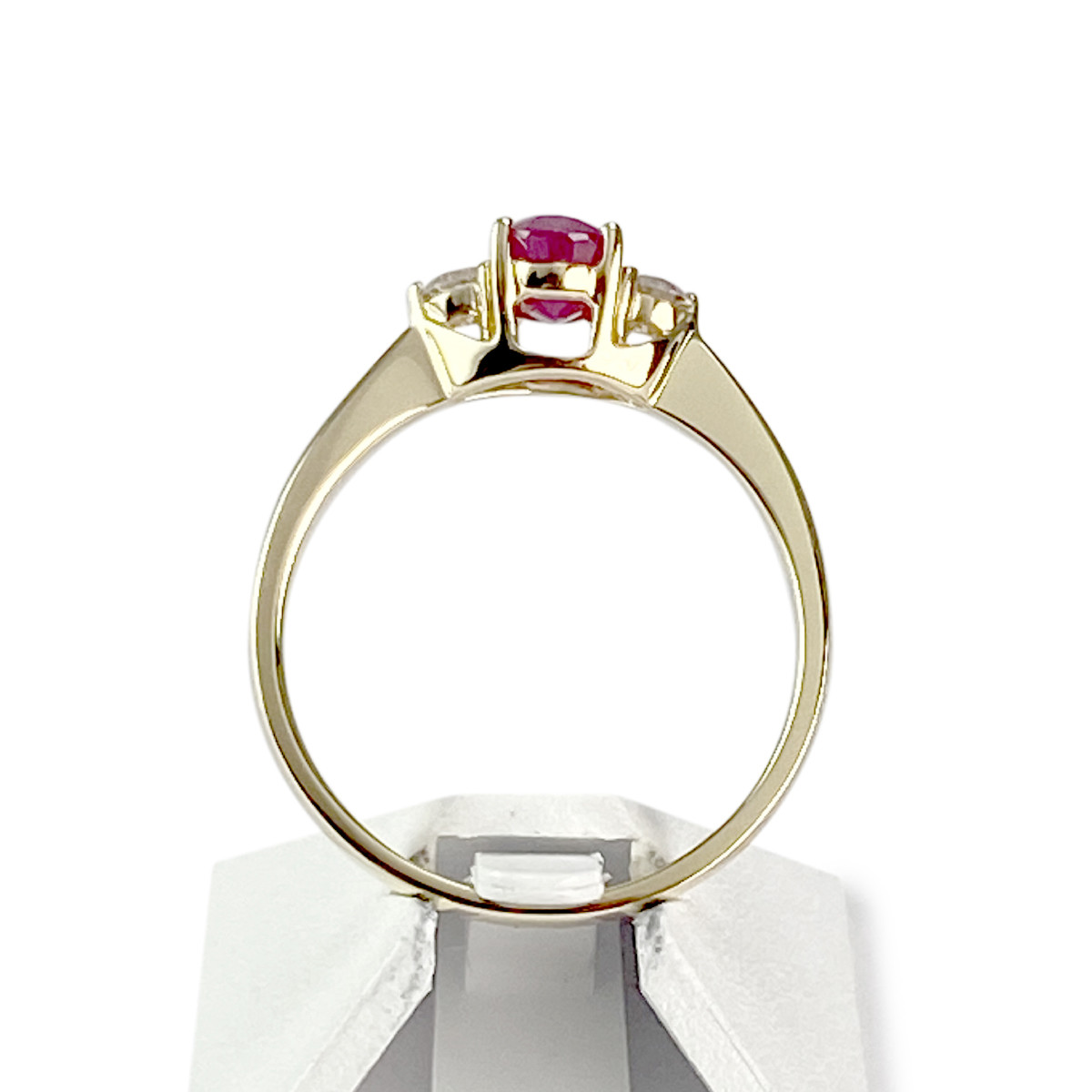 Bague d'occasion or 750 jaune diamants rubis