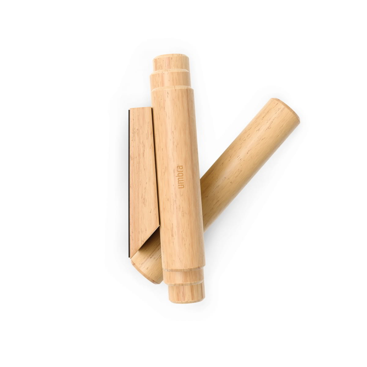 WandkapstokUmbra Picket 8 haken naturel hout