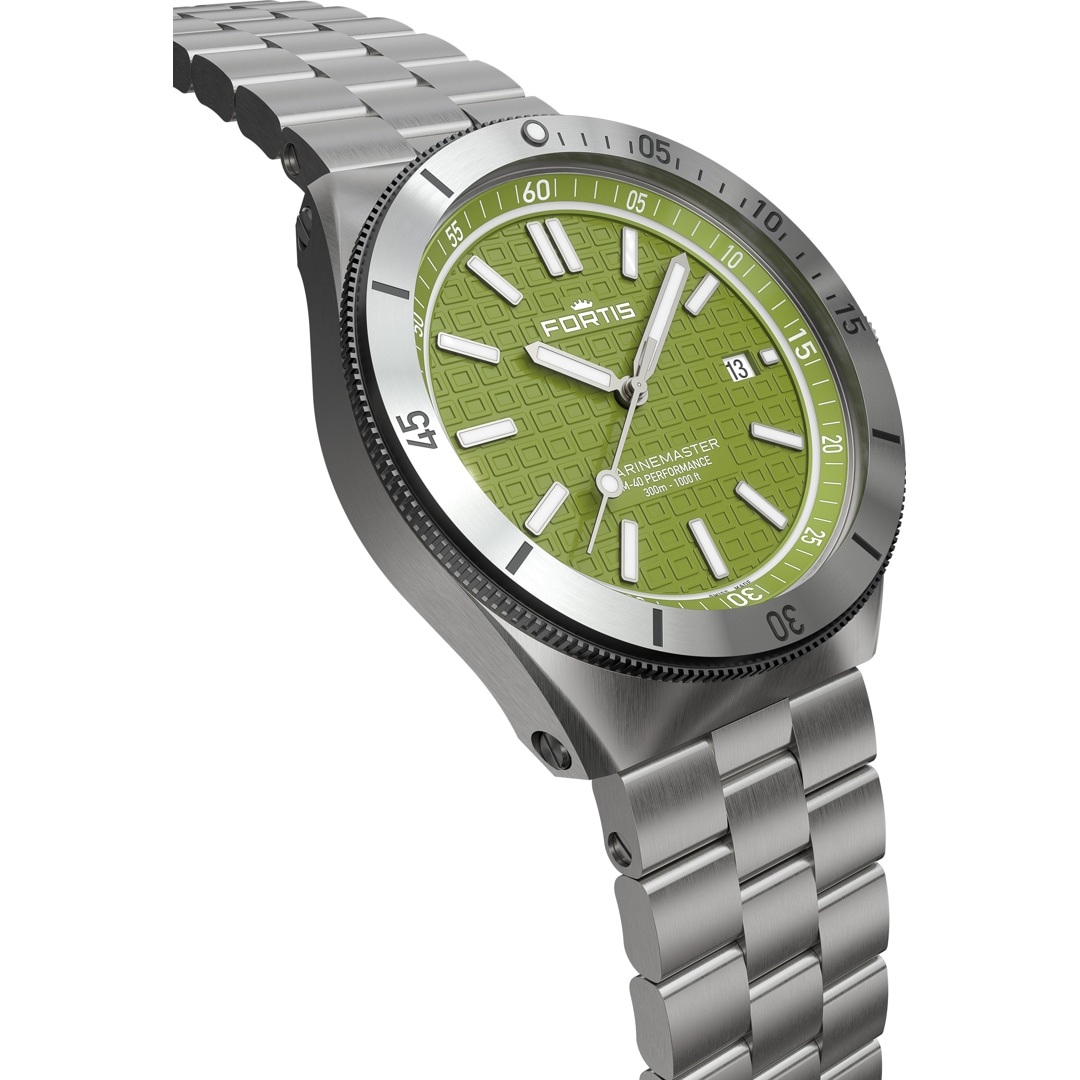 Fortis Marinemaster M-40 Woodpecker Green Block Bracelet