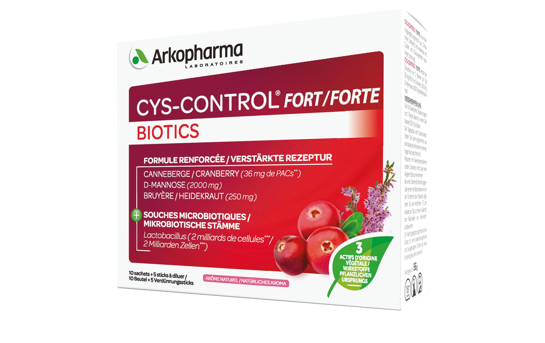 Cys-control Forte Biotics Beutel 15 StückD-Mannose Präparat mit mikrobiotischen Stämmen