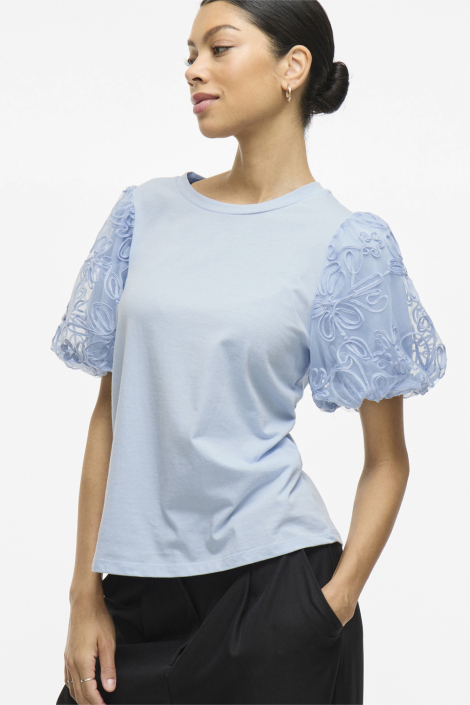 Vila blauwe dames t-shirt