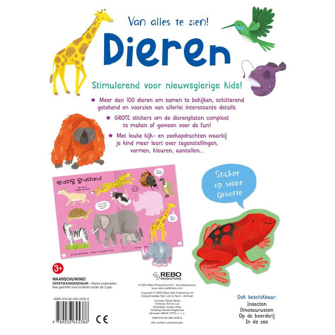 Rebo stickerboek van alles te zien! dieren