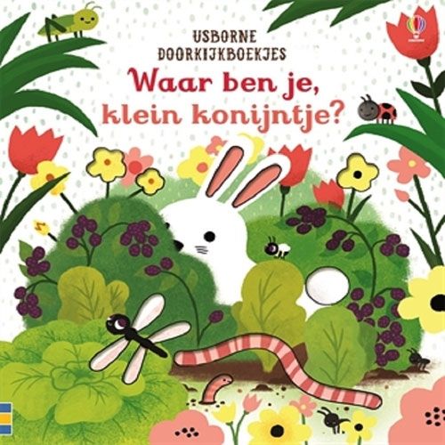 Uitgeverij usborne kartonboekje waar ben je klein konijntje