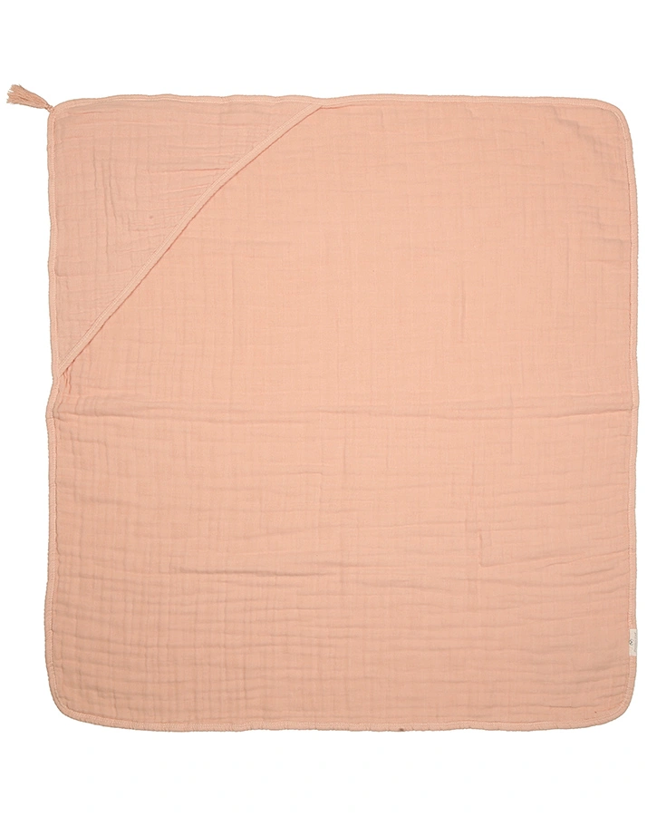 Kapuzen-Handtuch MUSLIN in lachs