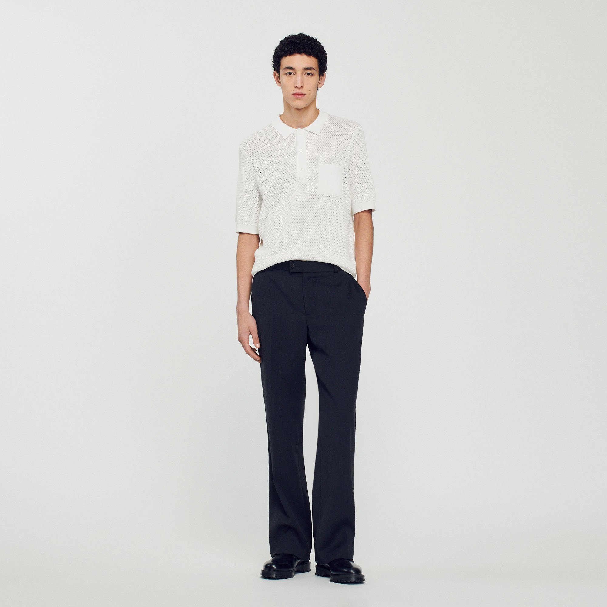 Pull polo manches courtes