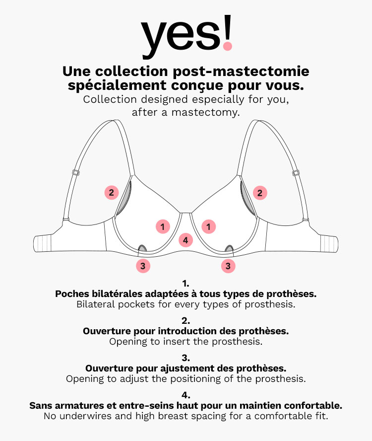 Soutien-gorge post-mastectomie coques fines