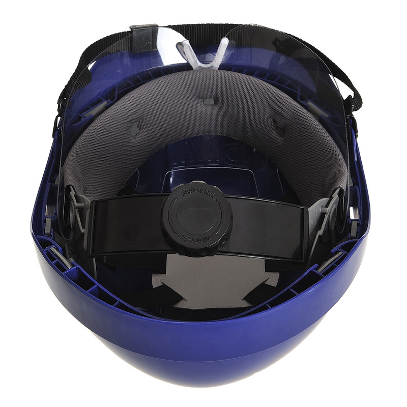 Portwest ABS veiligheidshelm met vizier blauw