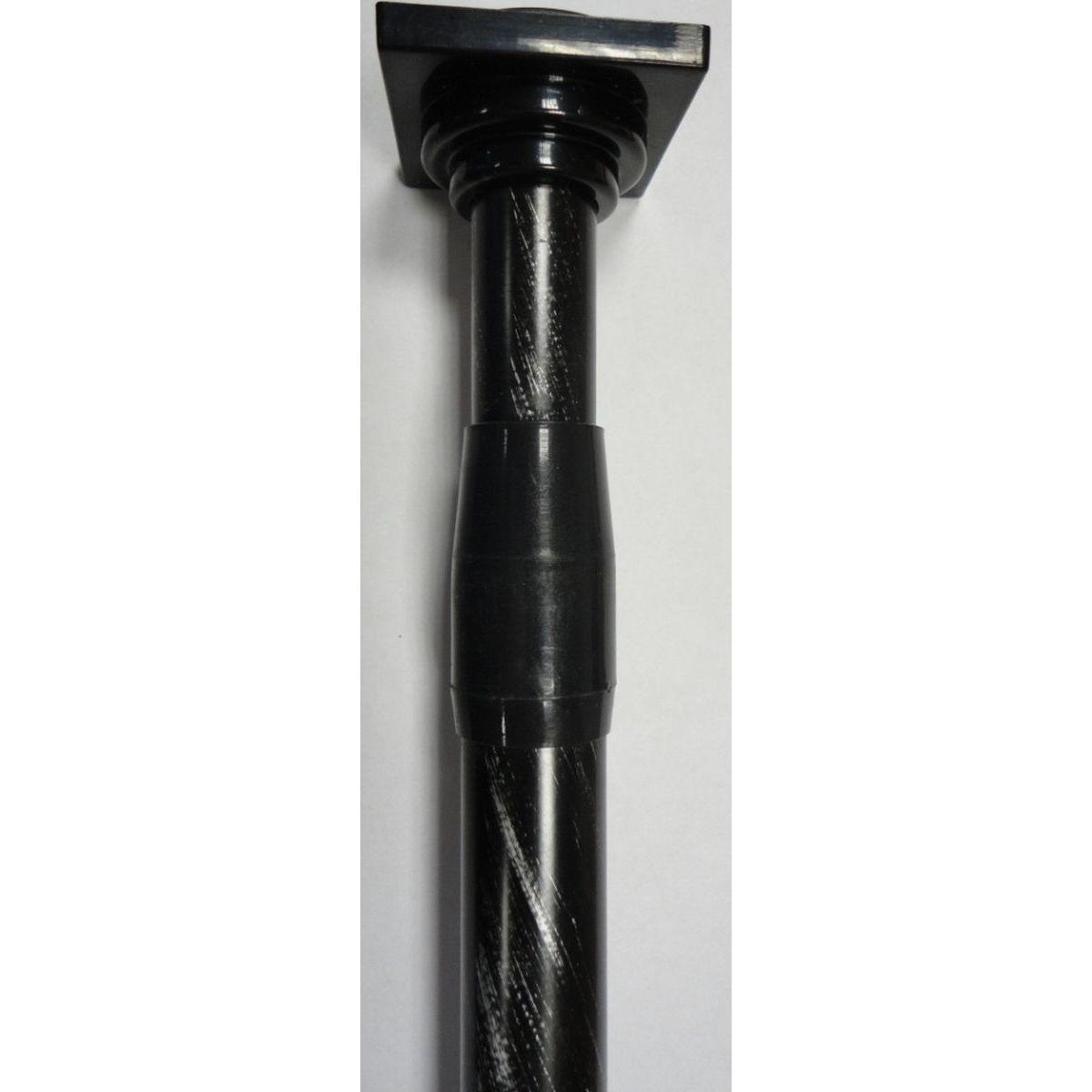 TRINGLE EXTENSIBLE ENTRE MURS D22 135 250CM NOIR ET ARGENT