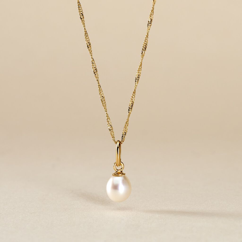 Pendentif Yoela Or Jaune Perle De Culture