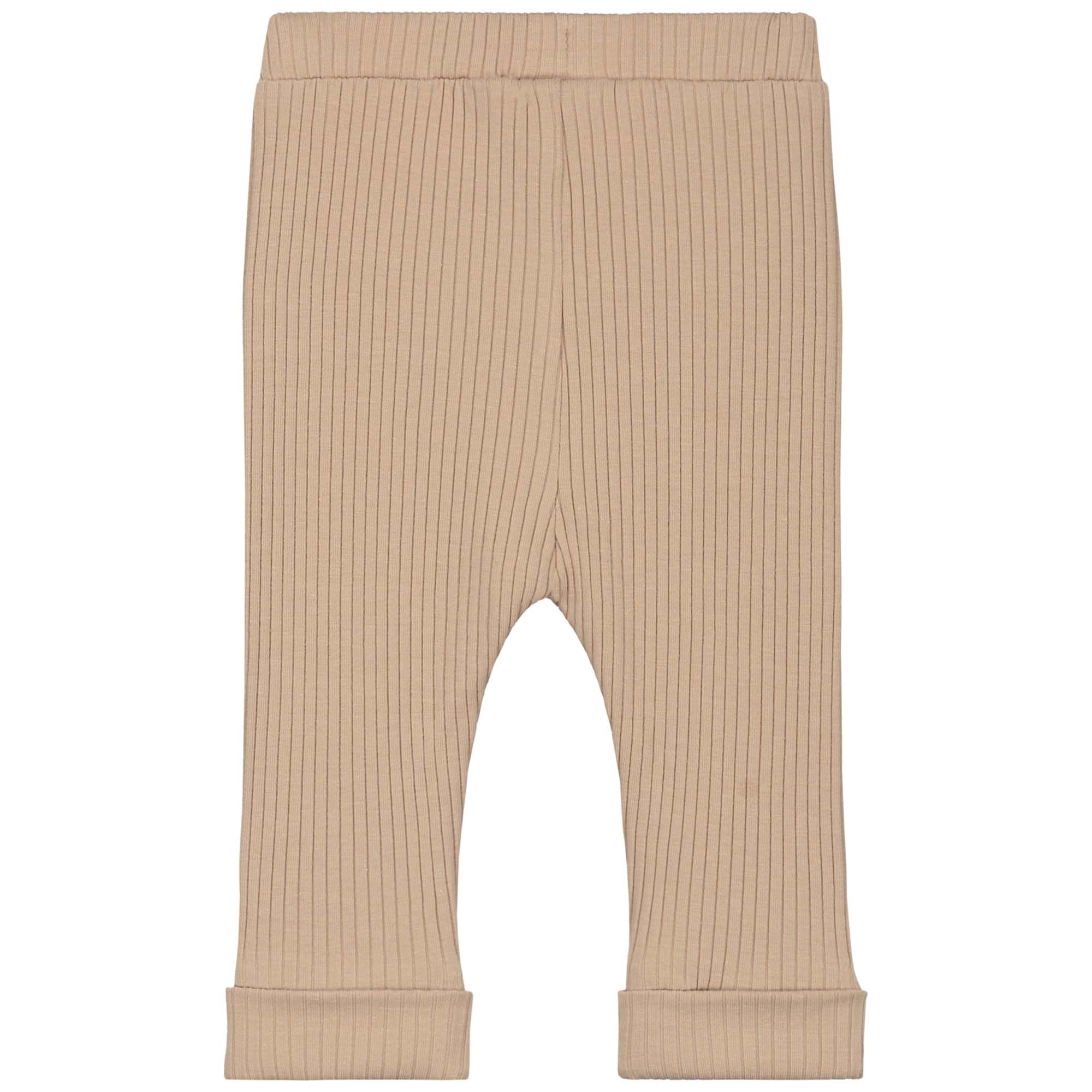 Prénatal newborn broek rib  effen taupe