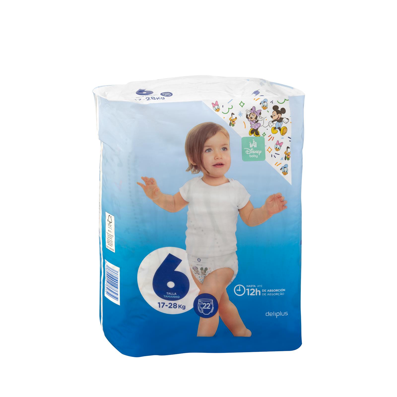 Couches bébé Deliplus taille 6 de 17 à 28 kg