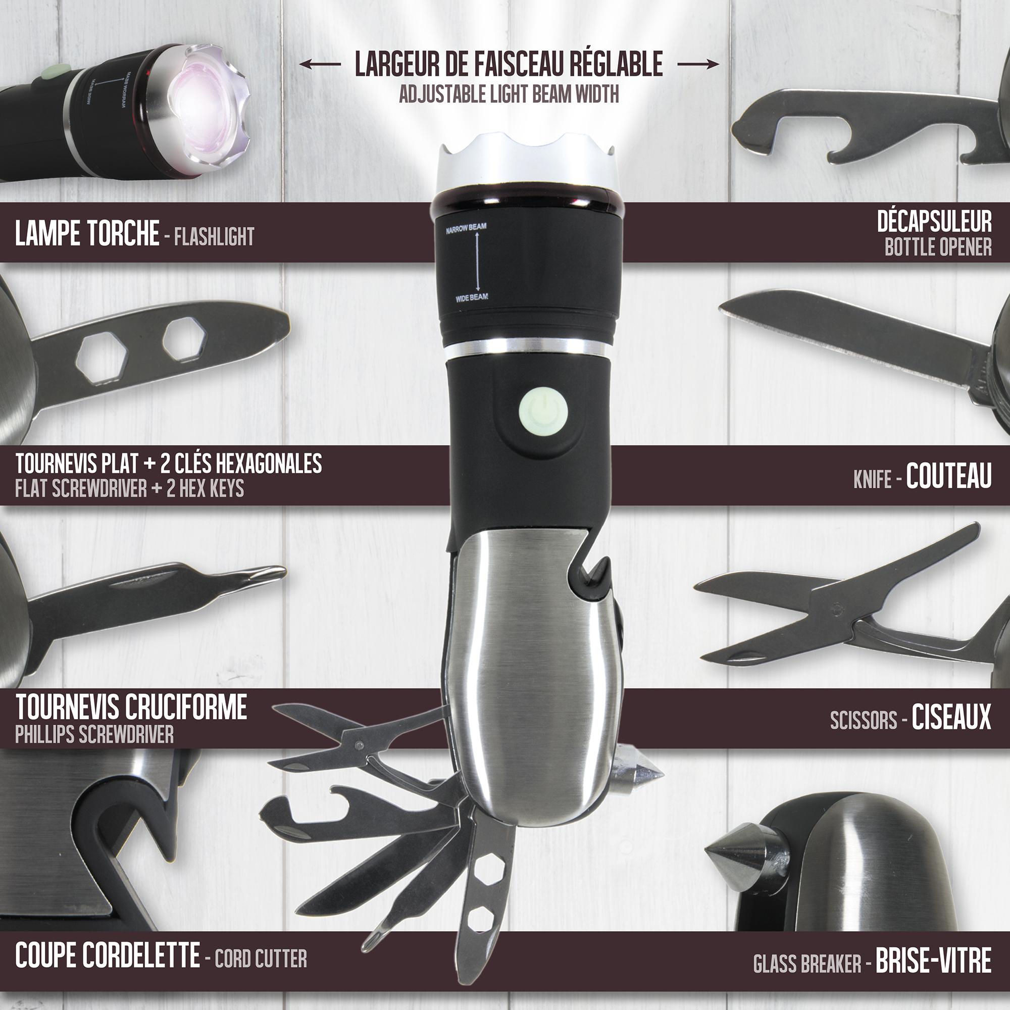 LAMPE TORCHE MULTIFONCTION 8 EN 1