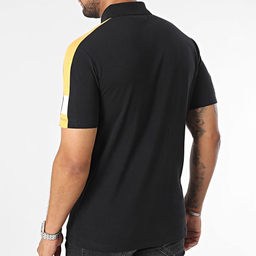 Polo Manches Courtes A Bandes Cross Noir
