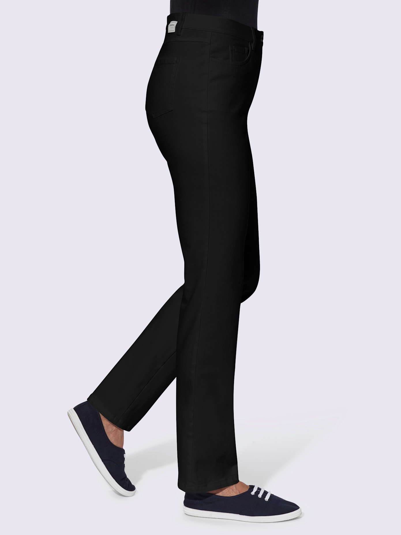 Pantalon mélanges matières perfect fit 4 poches coupes droite