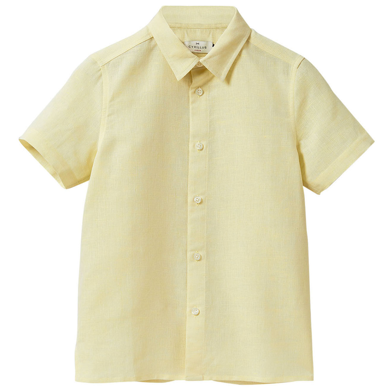 Cyrillus Chemisette en Lin & Coton jaune pâle