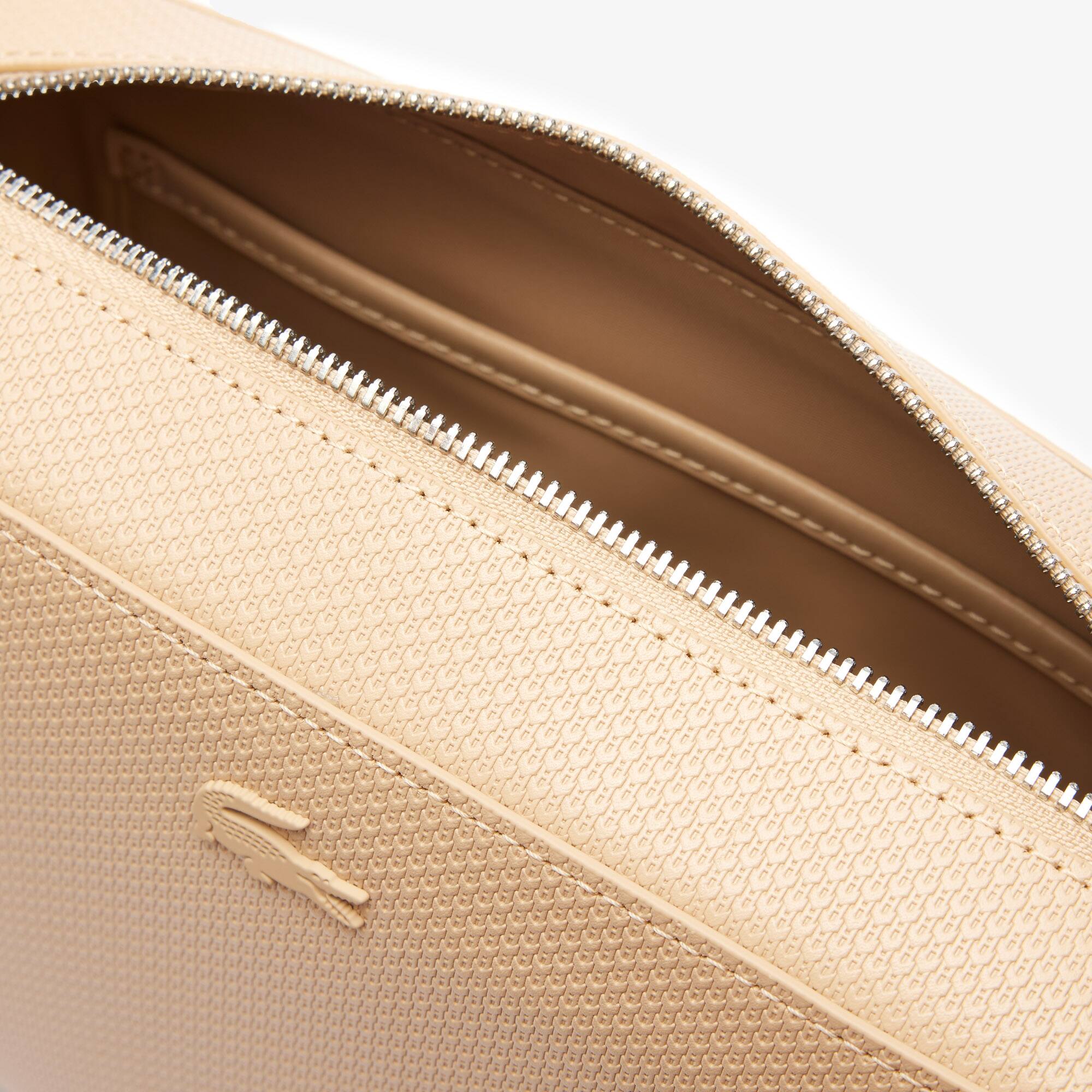 Damen LACOSTE Chantaco Portemonnaie aus Kalbsleder Crossbody Taschen - Beige - Lacoste - Damen