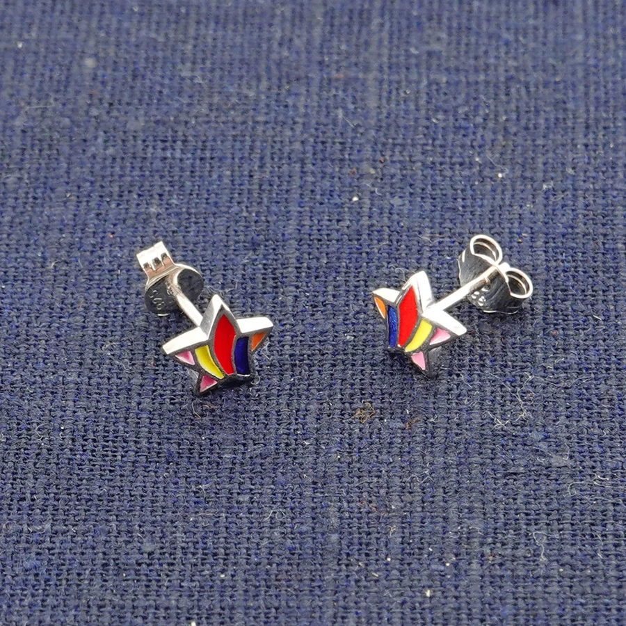 trendor Kinder Ohrringe Silber 925 Stern Ohrstecker silver