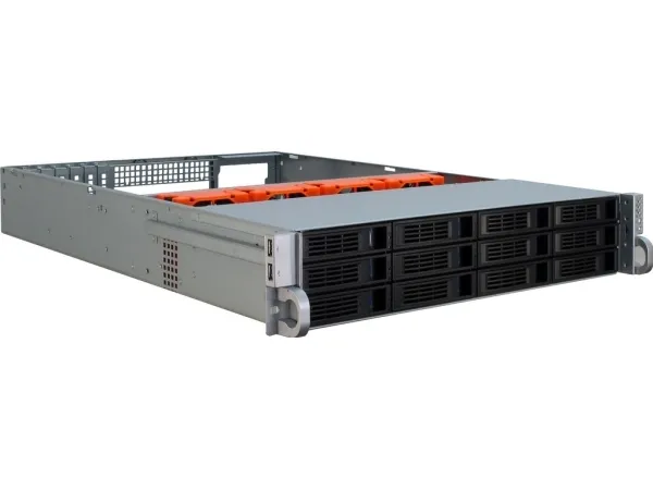 Inter-Tech IPC 2U-2412 - Rack-monterbar - 2U - SSI EEB - ingen strømforsyning - USB