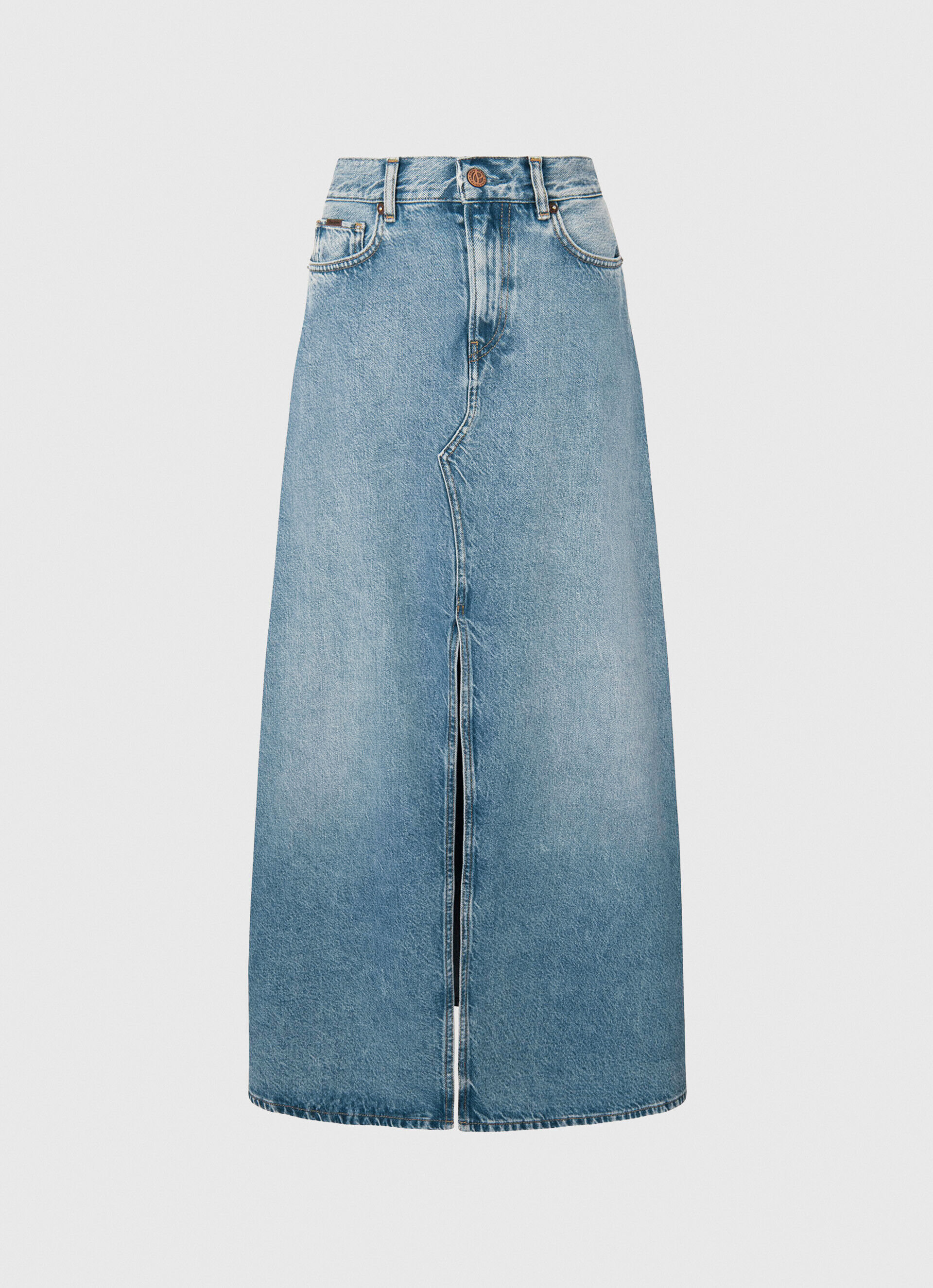 Saia jeans de corte regular - jeans