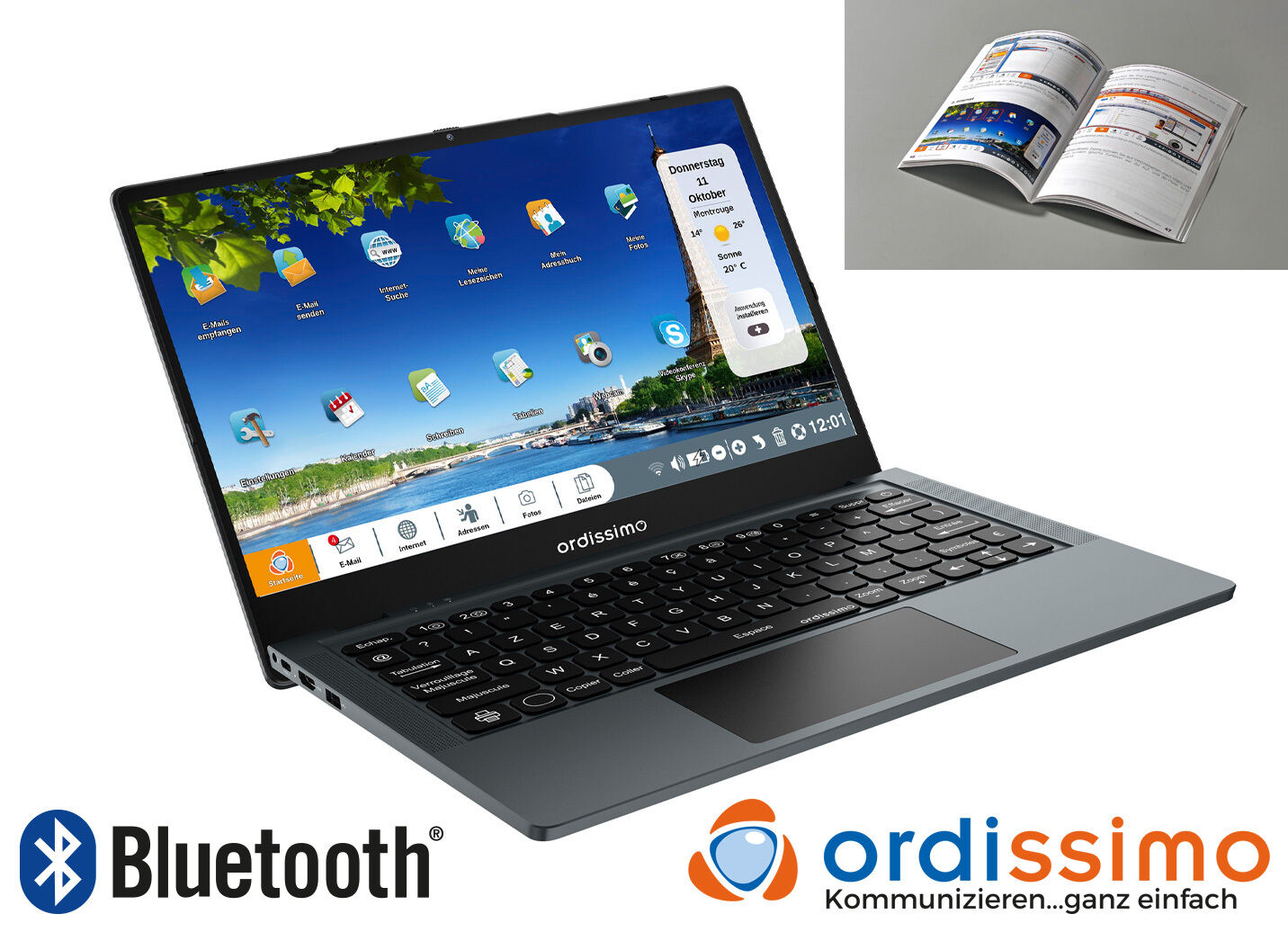 Ordissimo Notebook Agathe 4 mit leicht bedienbarem Betriebssystem