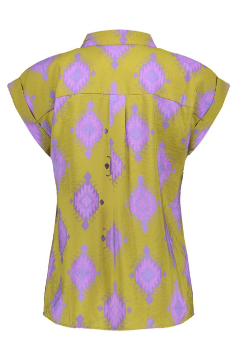 Geisha groene dames blouse