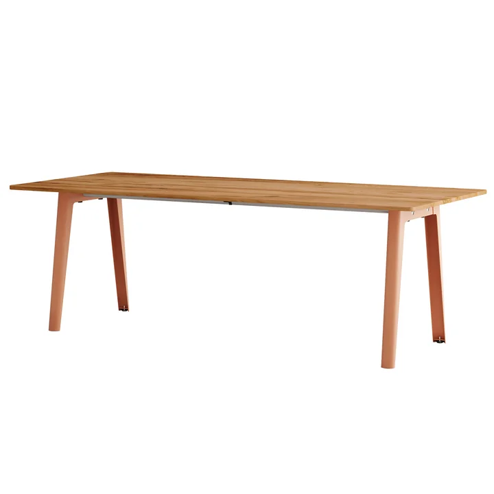 TipToe - NEW MODERN Esstisch 95 x 220 cm, recyceltes Altholz / ashpink