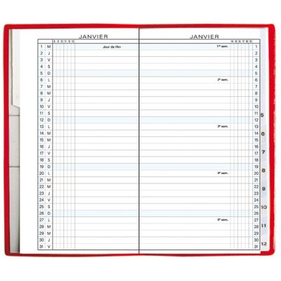 Agenda planning Winner Exaplan 16 - mensuel - 9 x 16 cm - disponible dans différentes couleurs - Exacompta