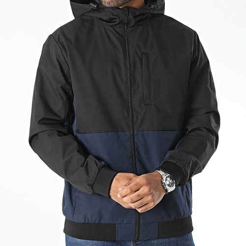 Veste Zippée Capuche Beam Bleu Marine Noir