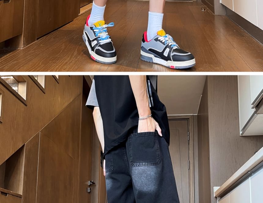 Trimecca - Geborduurde denim shorts met trekkoordtaille