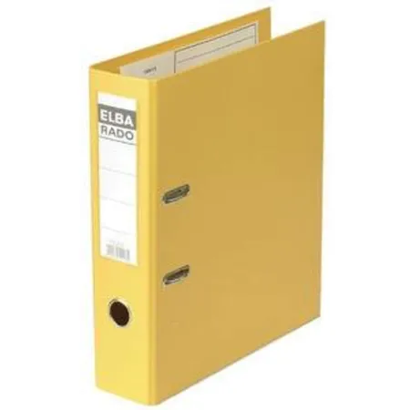 Elba 100022627 Ordner rado plast, PVC/PVC, DIN A4, 285 x 318 mm, 80 mm, gelb