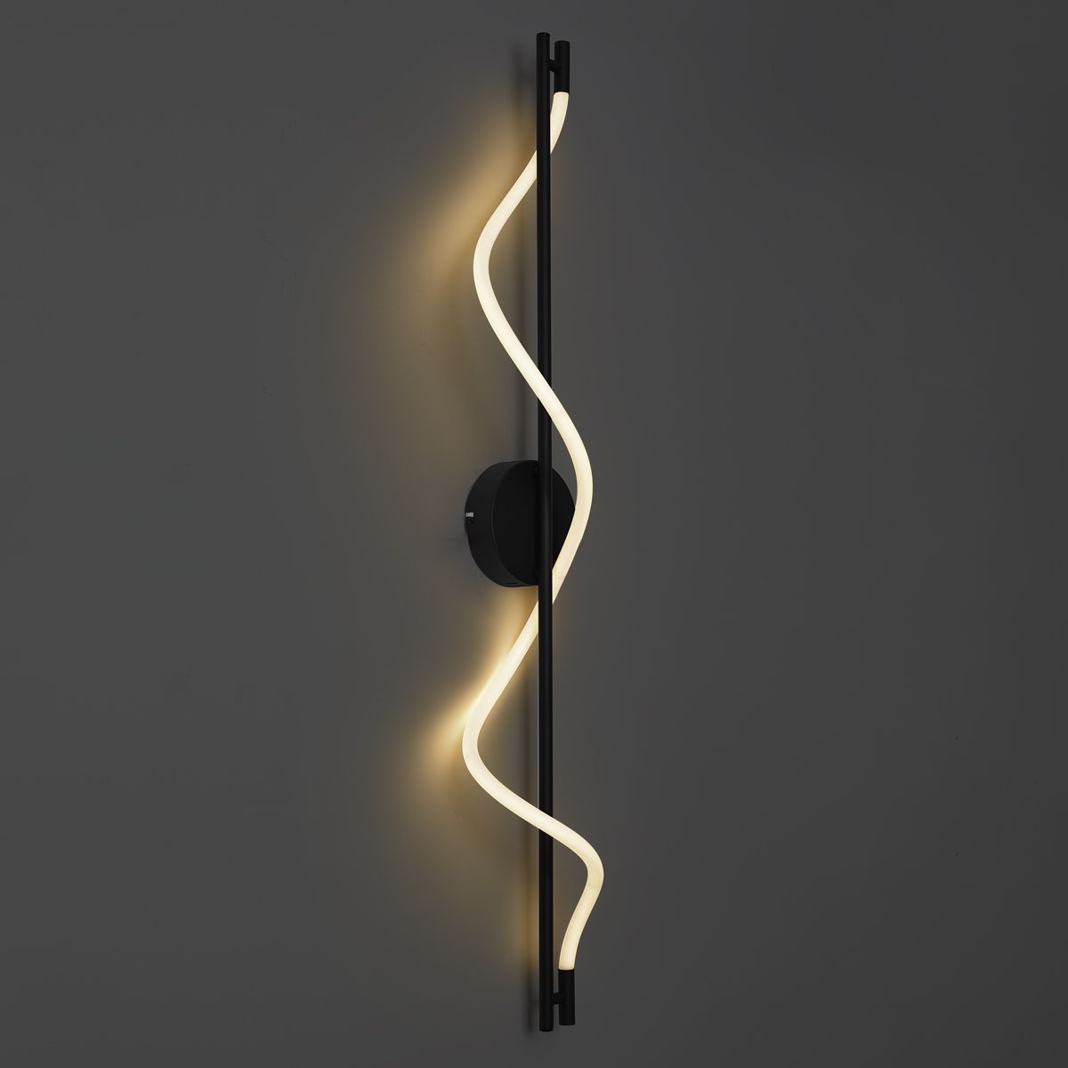 Moderne wandlamp zwart incl. LED 3-staps dimbaar - Twirl