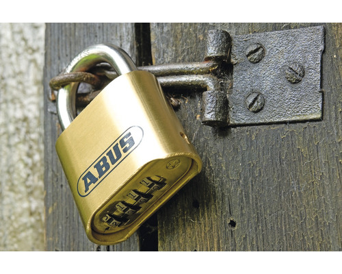 Abus 180IB/50 messing hangslot met sluitplaatje, 50 mm
