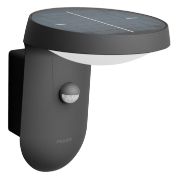 Philips solar buitenlamp Tyla LED met sensor zwart 18W 600 lm