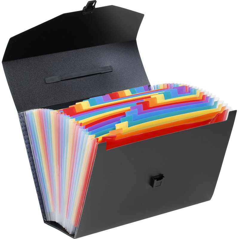 Trieur valisette polypropylène Viquel Rainbow Class 24 onglets