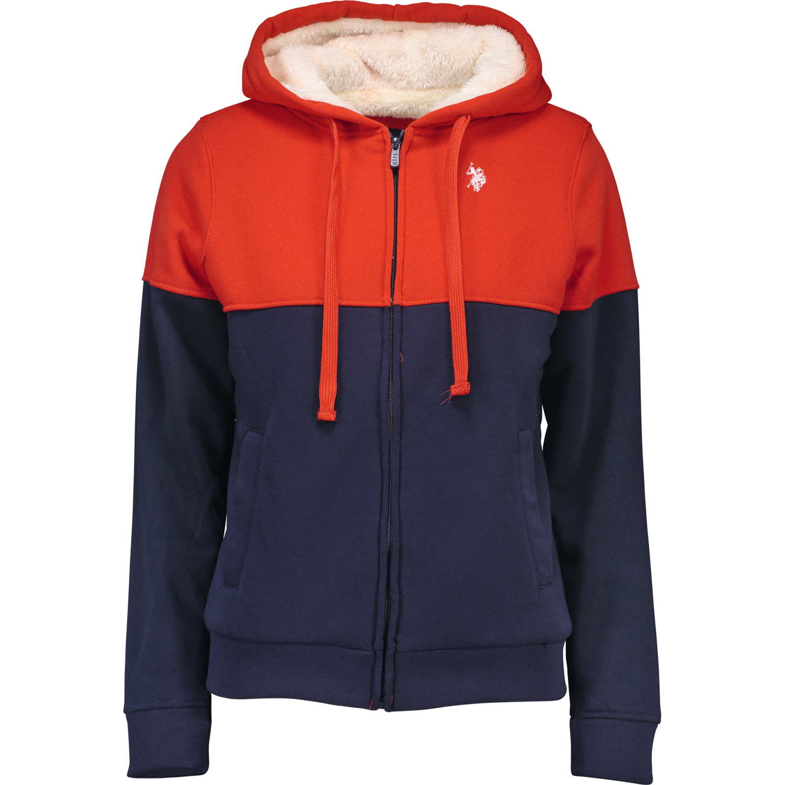 US Polo 2Farb Teddyjacke Da., rosa, L