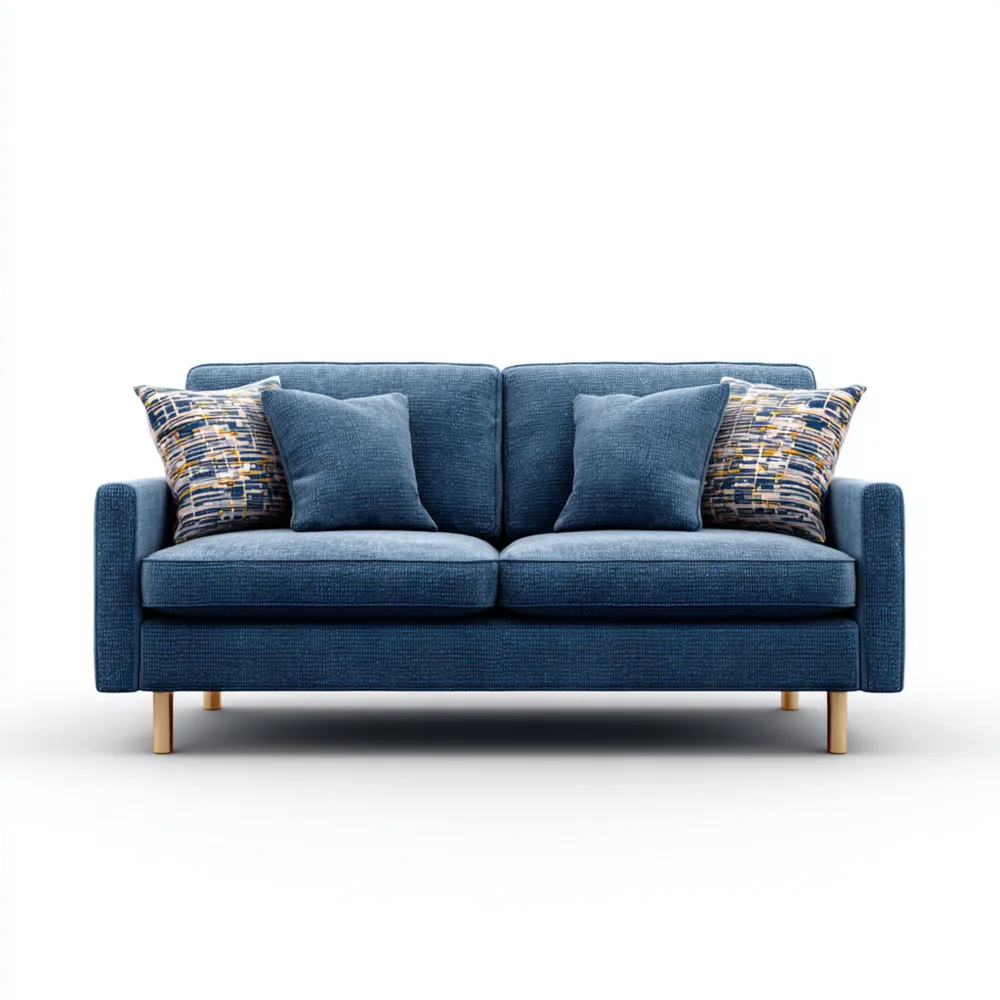 2-Sitzer-Sofa Stoff 150x85x90 cm – Blau – Skandinavisches Design