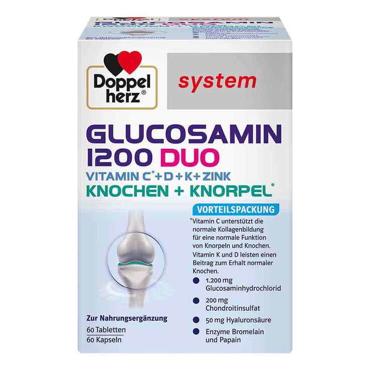 Doppelherz Glucosamin 1200 Duo system Kombipackung, 120 St