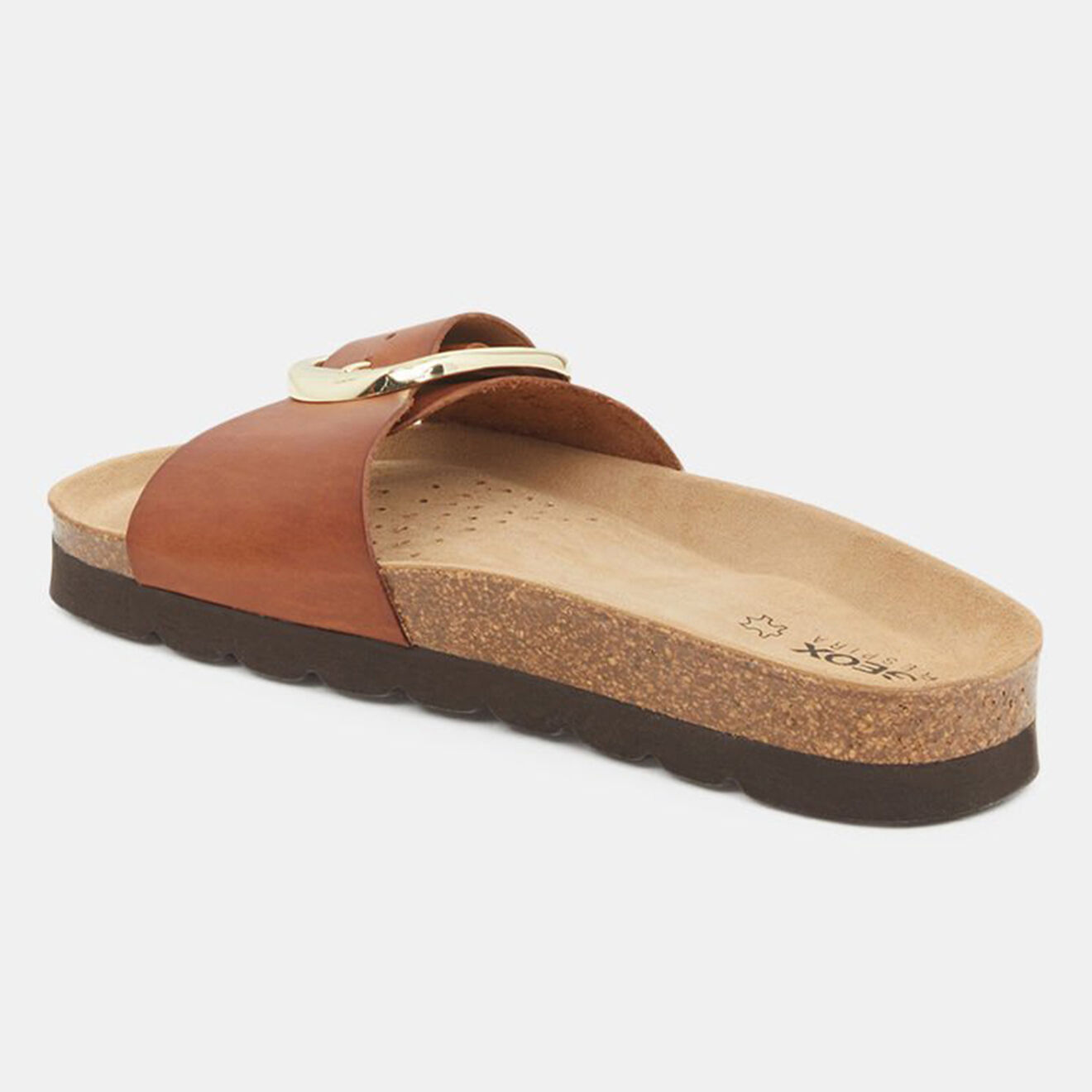Geox Mules en Cuir Brionia cognac