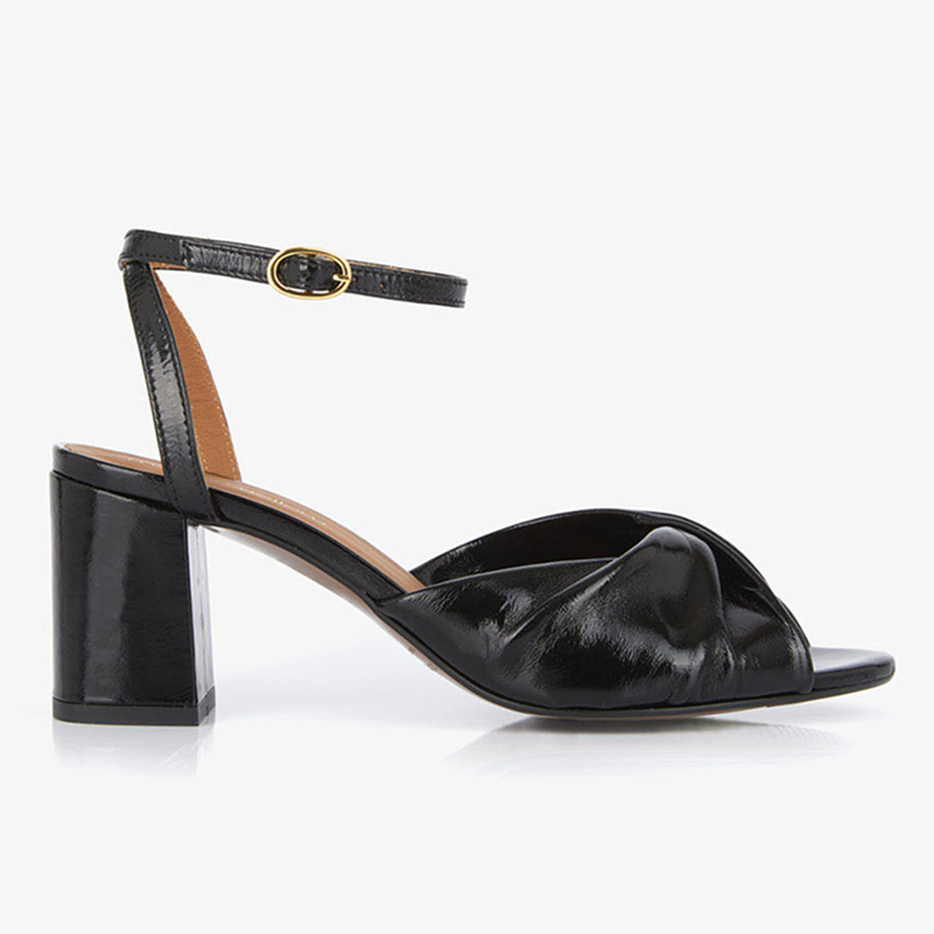 Mellow Yellow Sandales en Cuir Dania noires - Talon 7 cm