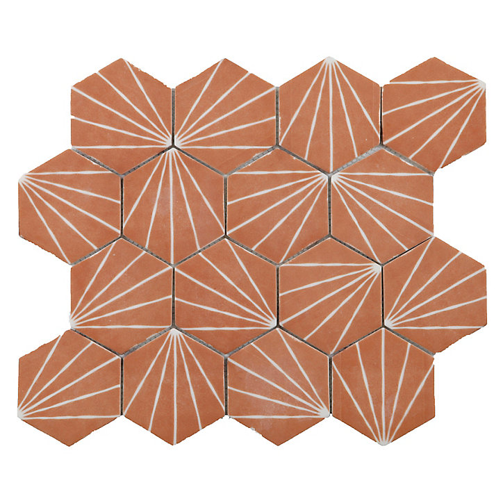 Mosaïque 26,3 x 30,2cm Terracotta Mat Inter
