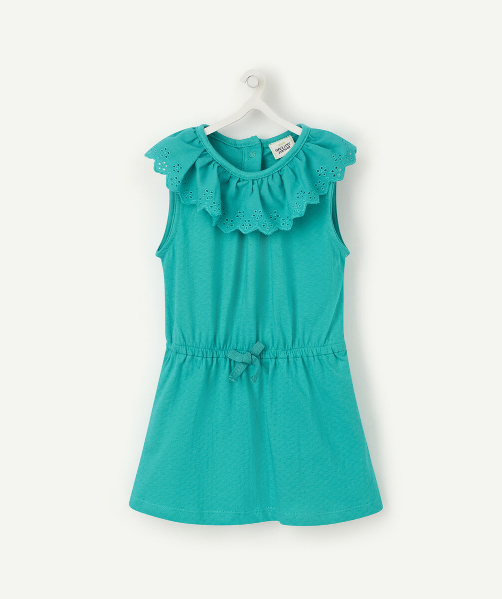 LA ROBE VERTE SANS MANCHES EN COTON BIOLOGIQUE