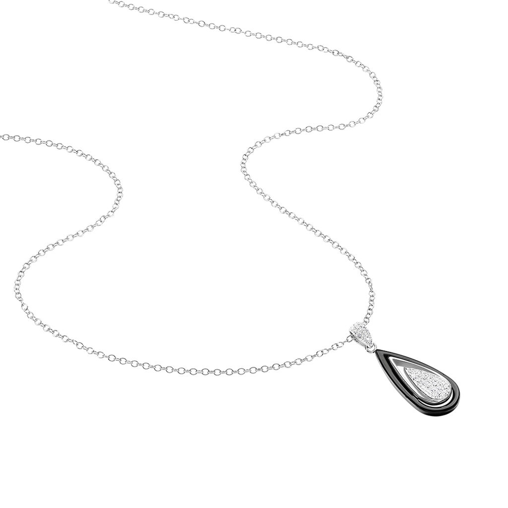 Collier Marina Cera Argent Blanc Céramique Et Oxyde De Zirconium