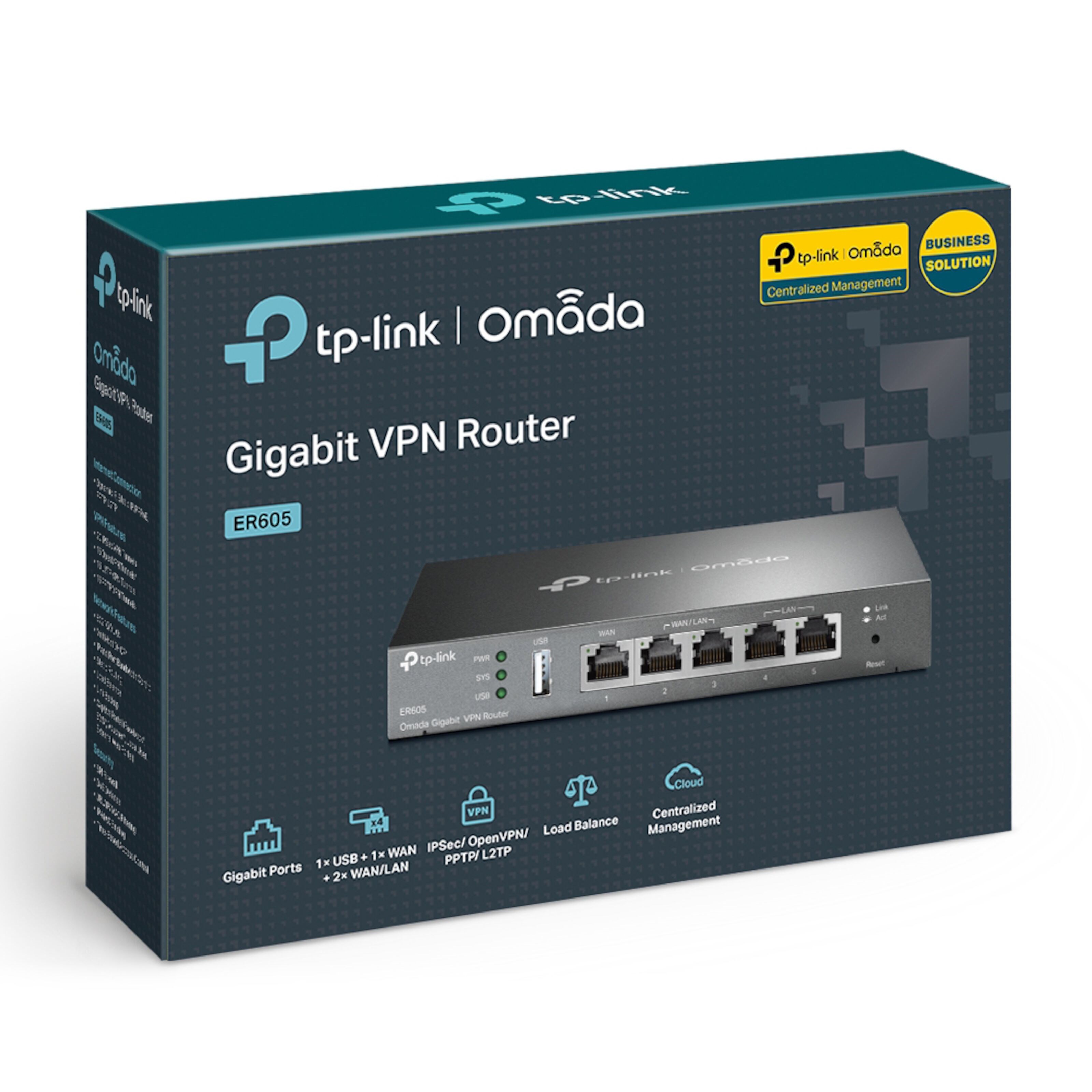 TP-link ER605 (TL-R605) V2 Omada Gigabit VPN-ruter